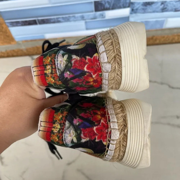 Free People Jackson Tropical Espadrille Sneakers 37/6.5 - Picture 6 of 10